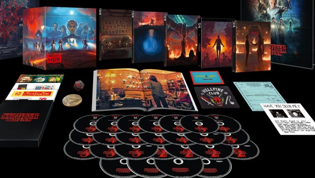 $270 Stranger Issues: The Full Sequence Blu-Ray Assortment Introduced — Accommodates 25 Discs, Artbook, and Unique D20 Cube