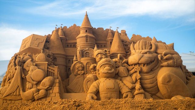 65-Tonne Tremendous Mario Sand Sculpture on Australian Seashore Is Shore Spectacular
