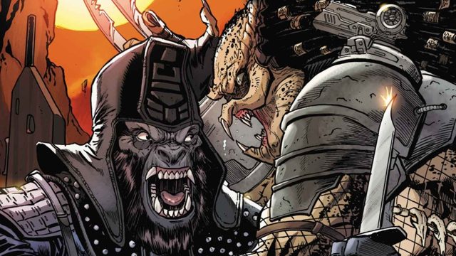 Predator vs. Planet of the Apes #1 Cowl Artwork Gallery